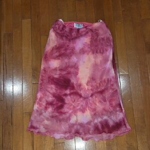 La Belle Pink and Purple A-Line Skirt